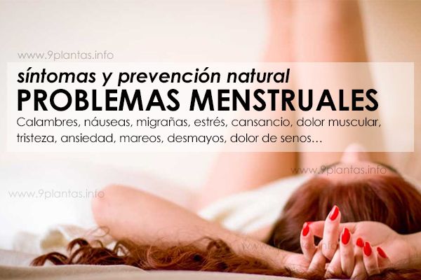 Problemas menstruales, síntomas y prevención natural