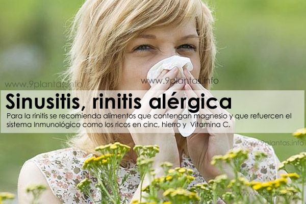 Sinusitis, rinitis alérgica recomendaciones naturales